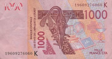 P715Ks Senegal W.A.S. K 1000 Francs Year 2019